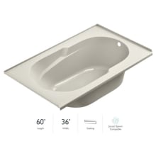 Signature 60" Drop In Soaking Bathtub with Tiling Flange, and Right Drain