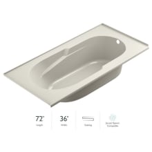 72" x 36" Signature Drop In Soaking Bathtub with Tiling Flange, and Right Drain
