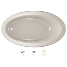 Signature 66" Drop In Whirlpool Bathtub with 6 Jets, Air Controls, Left Drain and Right Pump