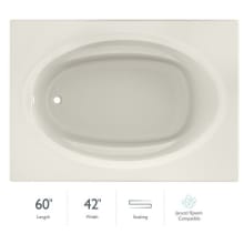 60" x 42" Signature Drop In Soaking Bathtub with Universal Drain