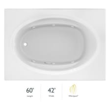 60" x 42" Signature Drop In Whirlpool Bathtub with 6 Jets, Air Controls, Left Drain and Right Pump