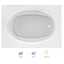 60" x 42" Signature Drop In Whirlpool Bathtub with 6 Jets, Air Controls, RapidHeat Water Heater, Right Drain and Left Pump