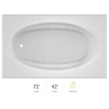 72" x 42" Signature Drop In Whirlpool Bathtub with 6 Jets, Air Controls, Left Drain and Right Pump