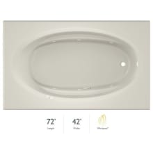 72" x 42" Signature Drop In Whirlpool Bathtub with 6 Jets, Air Controls, Right Drain and Left Back Pump