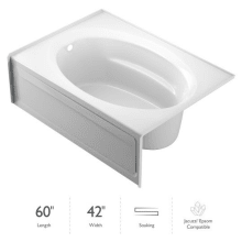 60" x 42" Signature Soaking Bathtub with Left Drain, and Tiling Flange