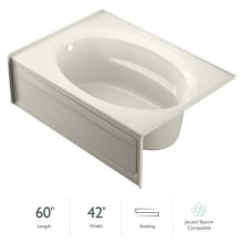 60" x 42" Signature Soaking Bathtub with Left Drain, and Tiling Flange