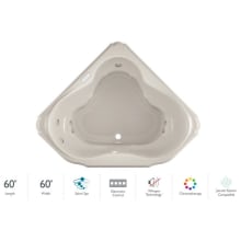 Marineo 60" Salon Spa Bathtub for Drop In Installation with Center Drain and Chromatherapy / Whisper Technology™ - Luxury Controls