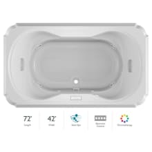 Marineo 72" Salon Spa Bathtub for Drop In Installation with Center Drain and Chromatherapy / RapidHeat Technologies - Luxury Controls