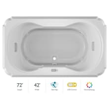 Marineo 72" Salon Spa Bathtub for Drop In Installation with Center Drain and Chromatherapy / Whisper Technology™ - Luxury LCD Controls