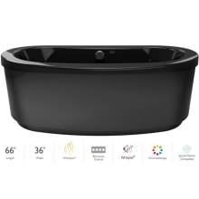Modena™ 66" Freestanding Whirlpool with Chromatherapy and Whisper+ Technology™