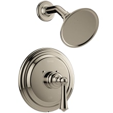 Barrea™ Shower Trim Package with Single Function Shower Head with Rough-In Valve Included