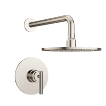 Salone™ Shower Trim Package with Rain Shower Head with Rough-In Valve Included