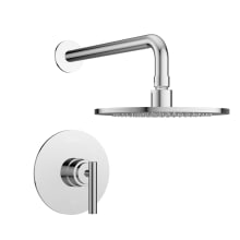 Salone™ Shower Trim Package with Rain Shower Head with Rough-In Valve Included