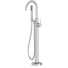 Jacuzzi Floor Mounted Tub Filler with Built-In Diverter - Includes Hand Shower