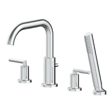 Contento Deck Mounted Roman Tub Filler with Built-In Diverter - Includes Hand Shower