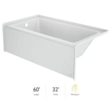 Signature 60" Three Wall Alcove Acrylic Whirlpool Tub with Left Drain and Overflow
