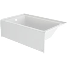 Signature 60" Three Wall Alcove Acrylic Soaking Tub with Left Drain, and Overflow