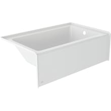 Signature 60" Three Wall Alcove Acrylic Soaking Tub with Right Drain, and Overflow - Includes Removable Skirt