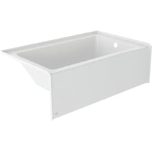 Signature 60" Three Wall Alcove Acrylic Soaking Tub with Right Drain, and Overflow