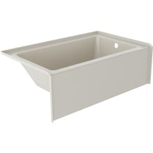 Signature 60" Three Wall Alcove Acrylic Soaking Tub with Right Drain, and Overflow