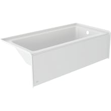 Signature 66" Three Wall Alcove Acrylic Soaking Tub with Right Drain, and Overflow - Includes Removable Skirt