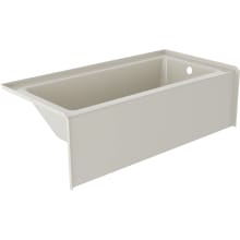 Signature 66" Three Wall Alcove Acrylic Soaking Tub with Right Drain, and Overflow