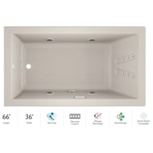 66" x 36" Solna™ Drop-In/Undermount Luxury Salon® Spa Bathtub with Luxury Controls, Illumatherapy, Whisper Technology™, Heater and Right Drain