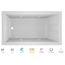 66" x 36" Solna™ Drop-In/Undermount Luxury Salon® Spa Bathtub with Luxury LCD Controls, Chromatherapy, Whisper Technology™, Heater and Right Drain