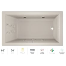 66" x 36" Solna™ Drop-In/Undermount Luxury Whirlpool Bathtub with Luxury Controls, Illumatherapy, Whisper Technology™, Heater and Right Drain