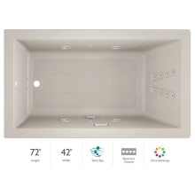 72" x 42" Solna™ Drop-In/Undermount Luxury Salon® Spa Bathtub with Luxury Controls, Chromatherapy, Heater and Right Drain