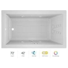72" x 42" Solna™ Drop-In/Undermount Luxury Salon® Spa Bathtub with Luxury LCD Controls, Chromatherapy, Heater and Right Drain