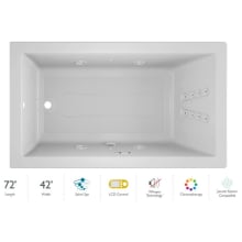 72" x 42" Solna™ Drop-In/Undermount Luxury Salon® Spa Bathtub with Luxury LCD Controls, Chromatherapy, Whisper Technology™, Heater and Right Drain