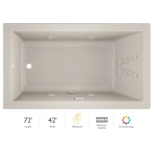 72" x 42" Solna™ Drop-In/Undermount Luxury Whirlpool Bathtub with Luxury Controls, Chromatherapy, Heater and Left Drain