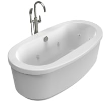 Inizio 66" x 36" Freestanding Whirlpool with Whisper+ Technology™ and Brushed Nickel Freestanding Tub Filler