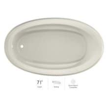 Signature 71" Drop In Soaking Bathtub with Universal Drain - Less Drain Assembly