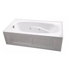 Amiga 72" Acrylic Whirlpool Bathtub for Alcove Installations with Left Drain and Heater