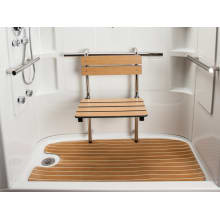 Finestra Teak Floor Mat for Finestra 60x30 Shower with Left Hand Drain