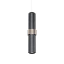 Stanton 3" Wide LED Pendant with Light Grey Knurled Ring