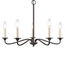 Acute 6 Light 24" Wide Taper Candle Style Chandelier