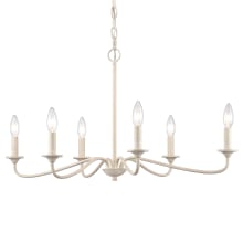 Acute 6 Light 30" Wide Taper Candle Style Chandelier