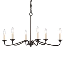 Acute 6 Light 30" Wide Taper Candle Style Chandelier