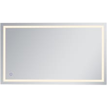 Alaric 42" x 72" Rectangular Frameless Wall Mounted Lighted Bathroom Mirror