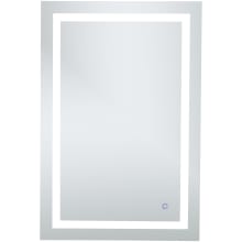 Alaric 40" x 27" Rectangular Frameless Wall Mounted Lighted Bathroom Mirror