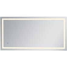 Alaric 36" x 72" Rectangular Frameless Wall Mounted Lighted Bathroom Mirror