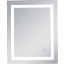 Alaric 30" x 24" Rectangular Frameless Wall Mounted Lighted Bathroom Mirror