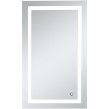 Alaric 40" x 24" Rectangular Frameless Wall Mounted Lighted Bathroom Mirror