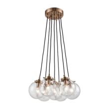 Ellis 7 Light 18" Wide Multi Light Pendant with Clear Glass Shades