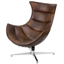 32 Inch Wide Leather Accent Chair