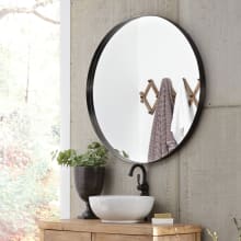 Steele 36" Round Contemporary Vanity Bathroom Wall Mirror