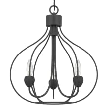 Delores 3 Light 17" Wide Taper Candle Pendant